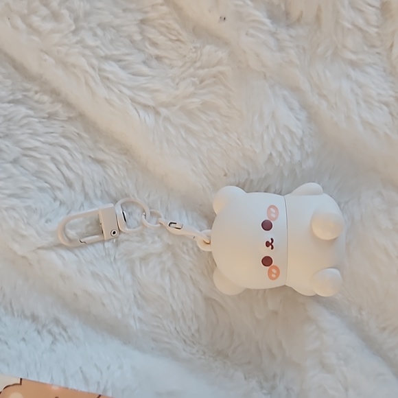 Milk & Mocha Teddy Bear Keychain Chapstick Lip gloss Set - Picture 4 of 8